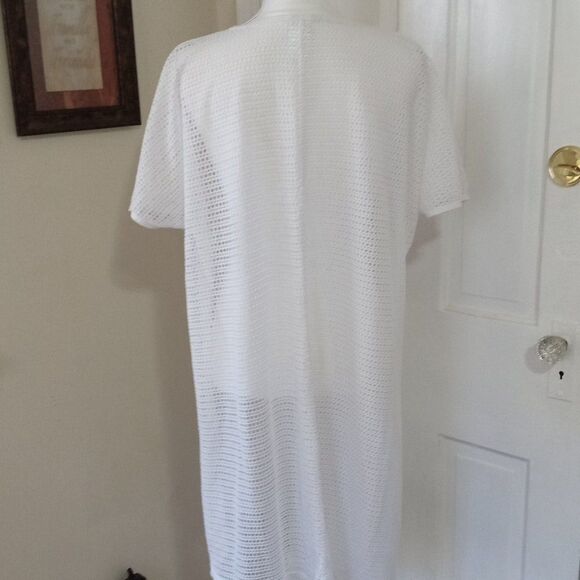 Women's Swimsuit Cover-Up Dress, ROAMAN'S SWIM (Size M / 14-16) WHITE - Picture 2 of 7